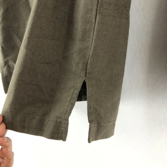 Style & Co Women's Size M/L** Petite Brown Linen Blend Button Front Jacket - Picture 3 of 9